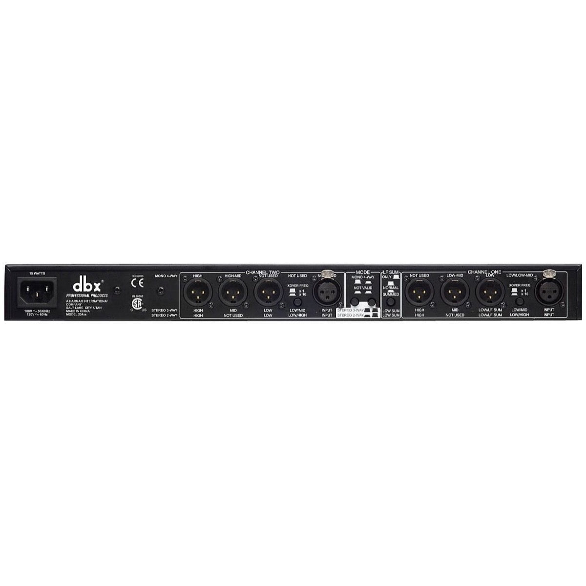 dbx 234XS Crossover, Stereo 2-Way, 3-Way and Mono 4-Way