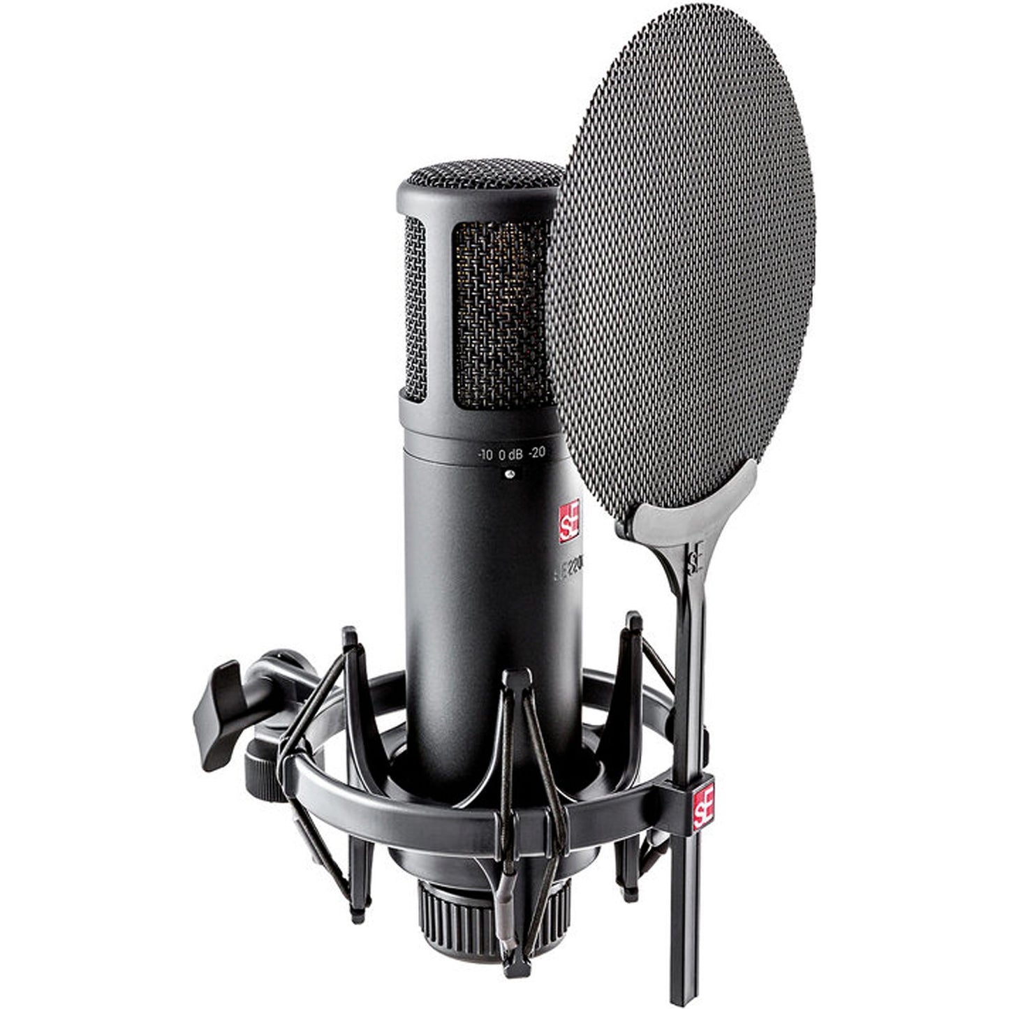sE Electronics sE2200 Large-Diaphragm Condenser Microphone, with Pop Filter and Shockmount