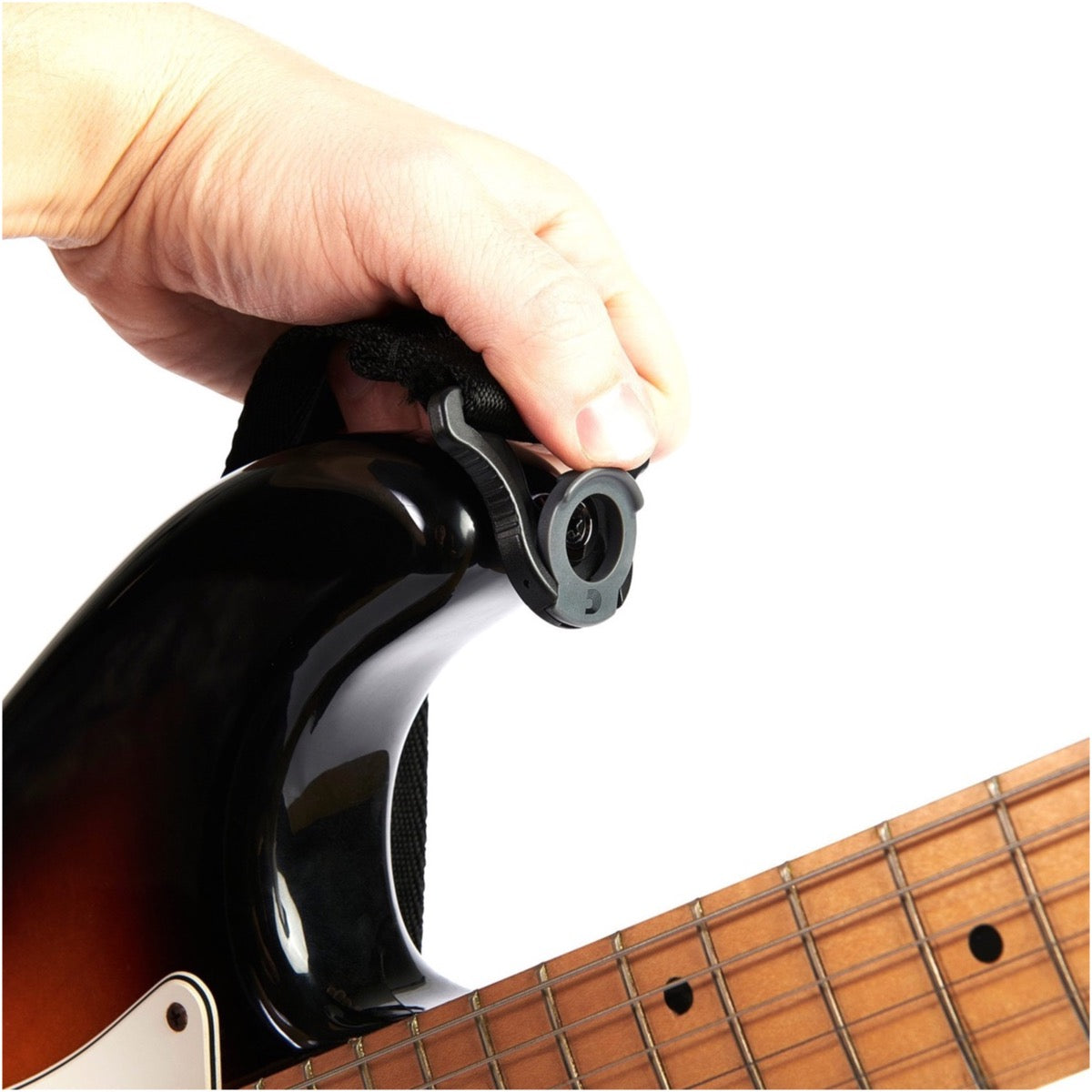 D'Addario Auto-Lock Guitar Strap, Black