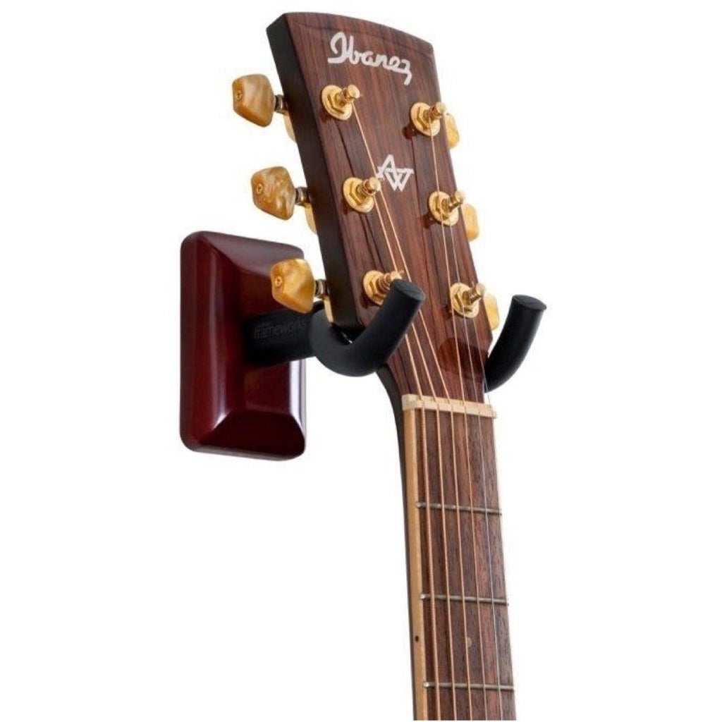 Gator Frameworks Wall Mount Guitar Hanger, Cherry