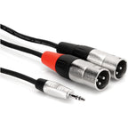 Hosa REAN Pro Stereo Breakout Mini TRS to Dual XLR Male Cable, HMX-003Y, 3 Foot