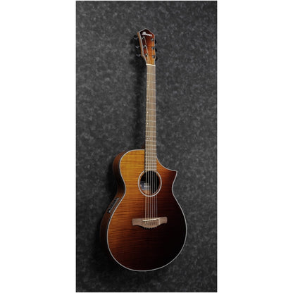 Ibanez AEWC32 Acoustic-Electric Guitar, Amber Sunset
