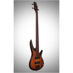 Ibanez SRF700 Portamento Fretless Electric Bass, Brown Burst Flat