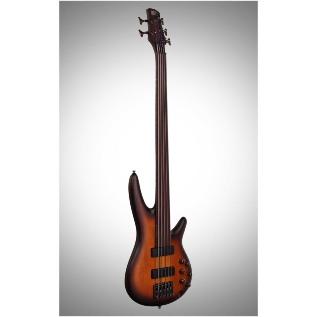 Ibanez SRF705 Portamento 5-String Fretless Electric Bass, Brown Sunburst