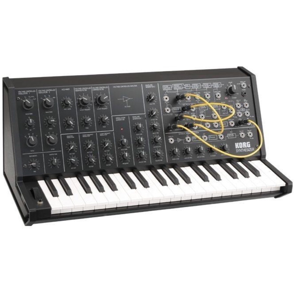 Korg MS-20 Mini Analog Monophonic Synthesizer Keyboard, 37-Key, Black