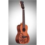 Luna Concert Tattoo Mahogany Ukulele with Gig Bag