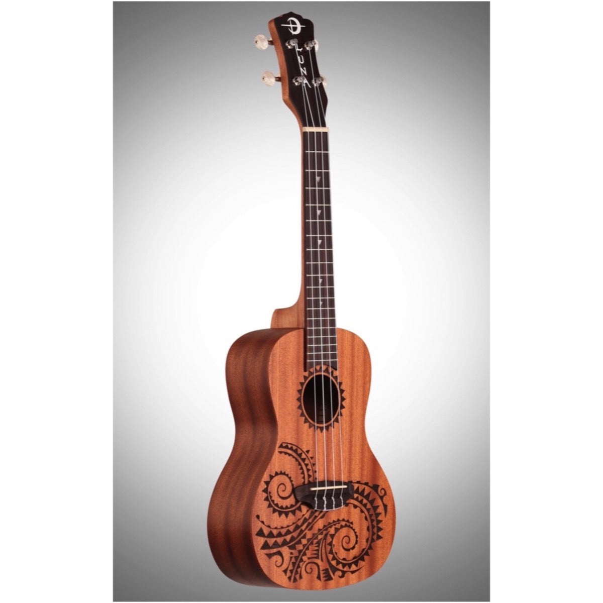 Luna Concert Tattoo Mahogany Ukulele with Gig Bag