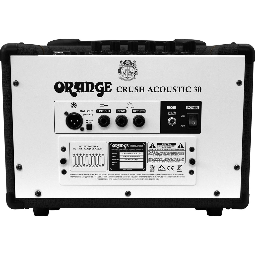 Orange Crush Acoustic 30 Guitar Combo Amplifier (30 Watts, 1x8 Inch), Black