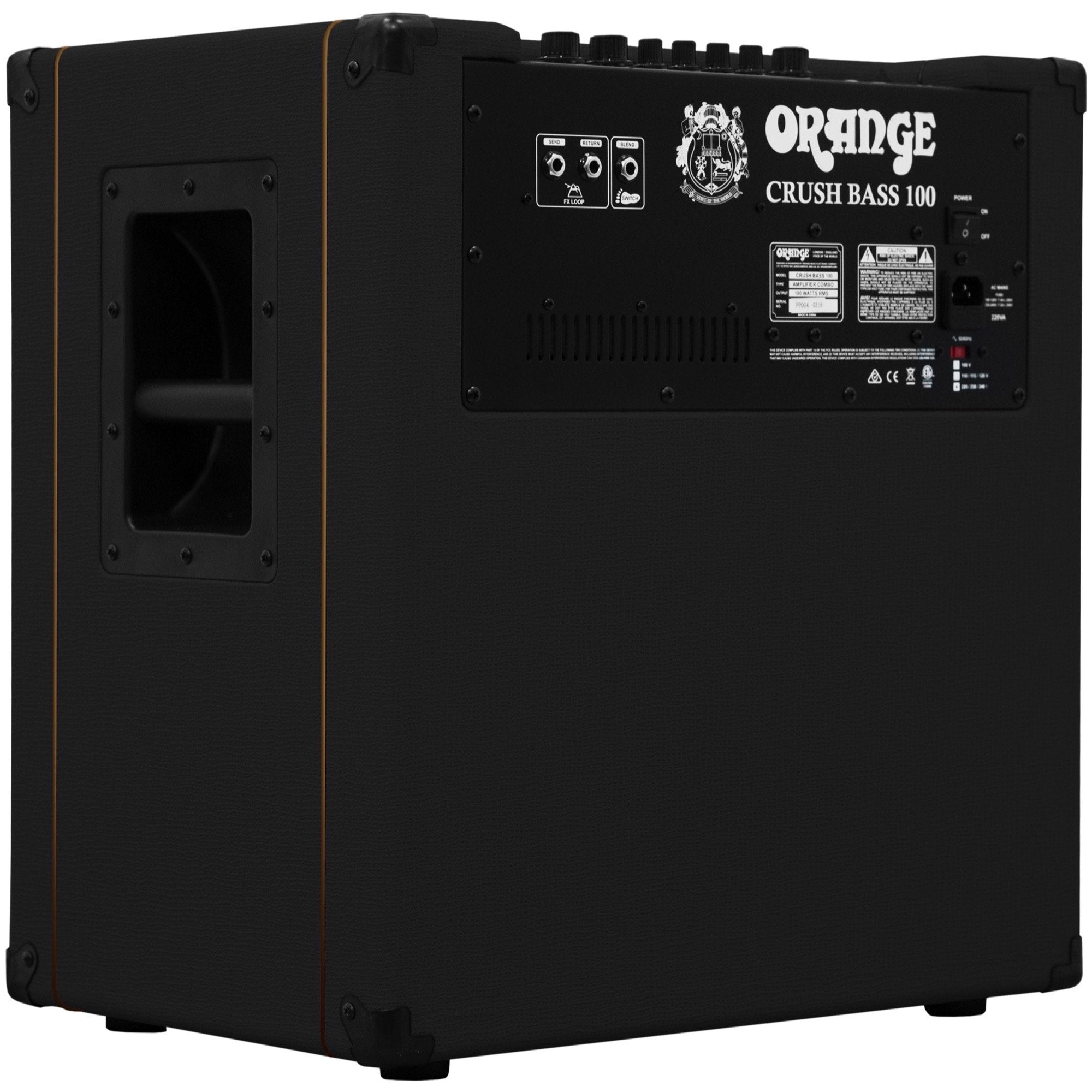 Orange Crush Bass 100 Bass Combo Amplifier, Black