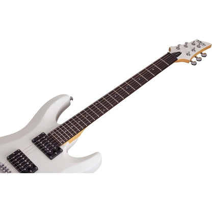 Schecter C-6 Deluxe Electric Guitar, Satin White