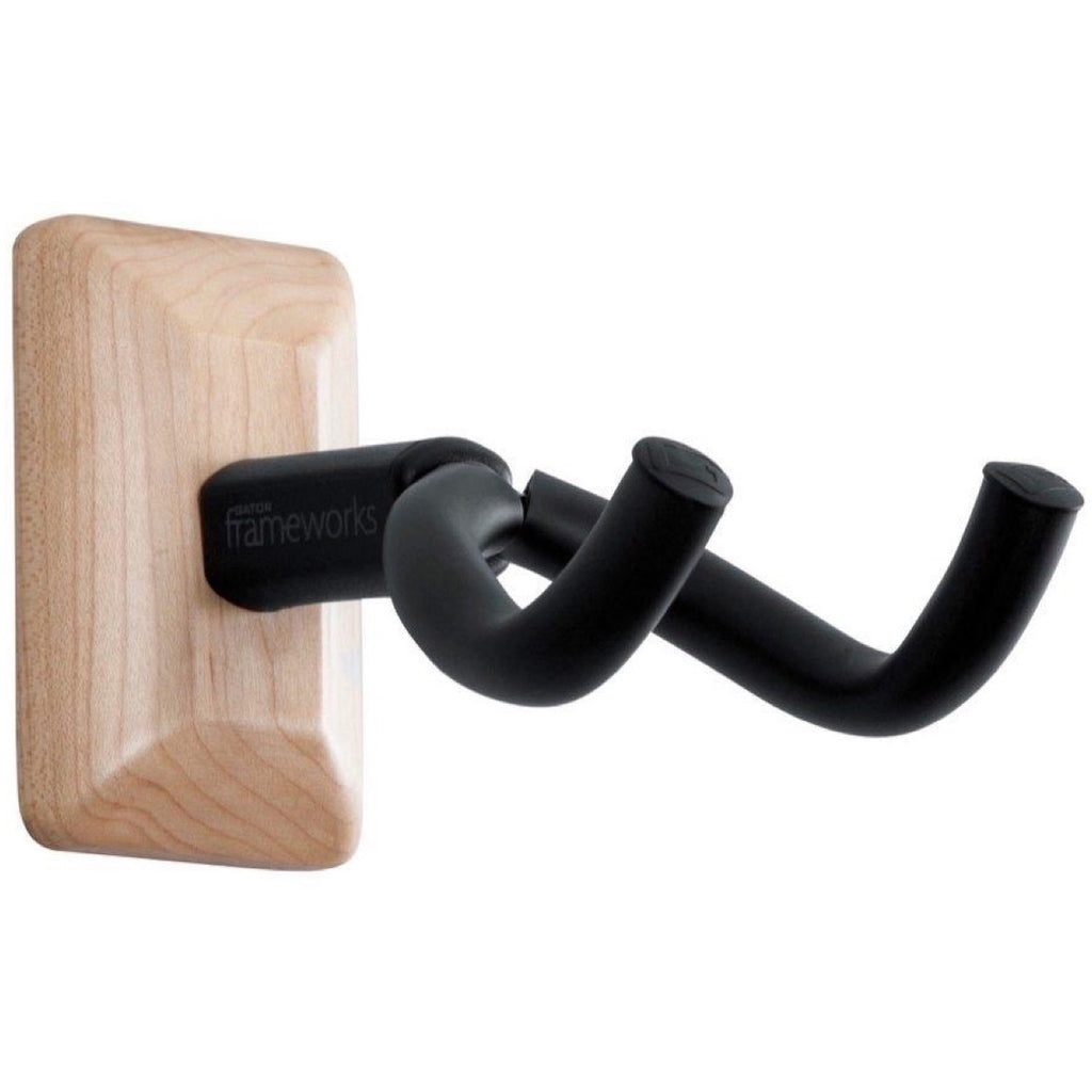 Gator Frameworks Mahogany Wall Mount Guitar Hanger, Maple