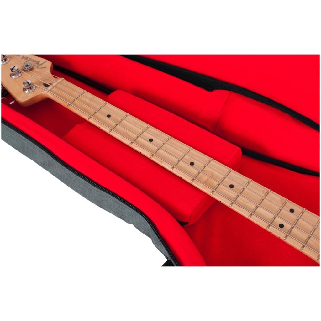 Gator Transit Series Electric Bass Guitar Gig Bag, Light Gray