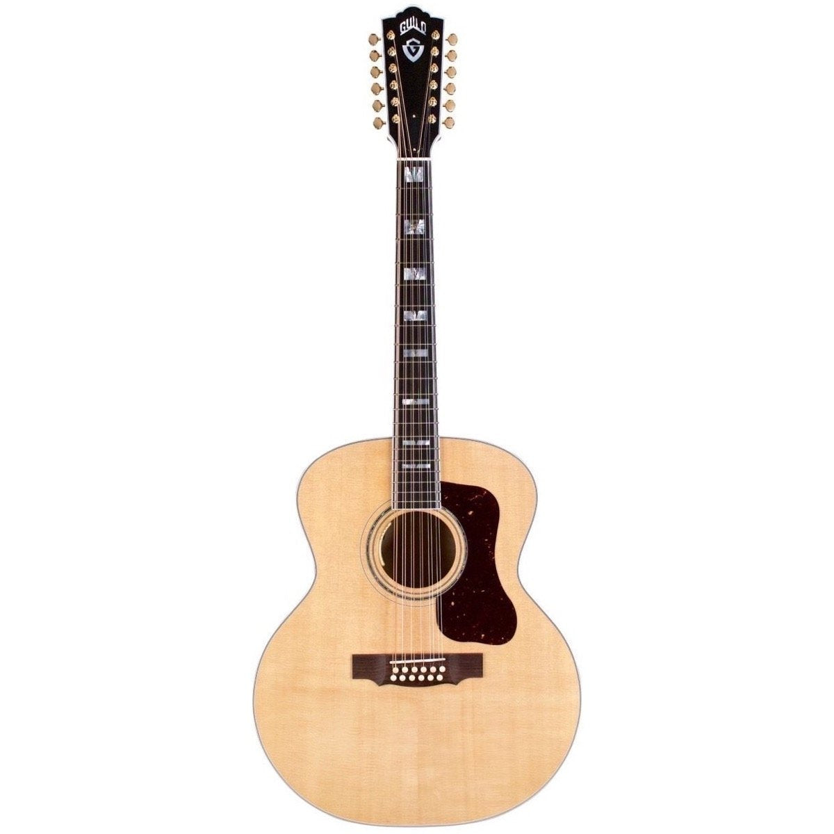 Guild F-512E Jumbo Maple Acoustic-Electric Guitar, 12-String (with Case)