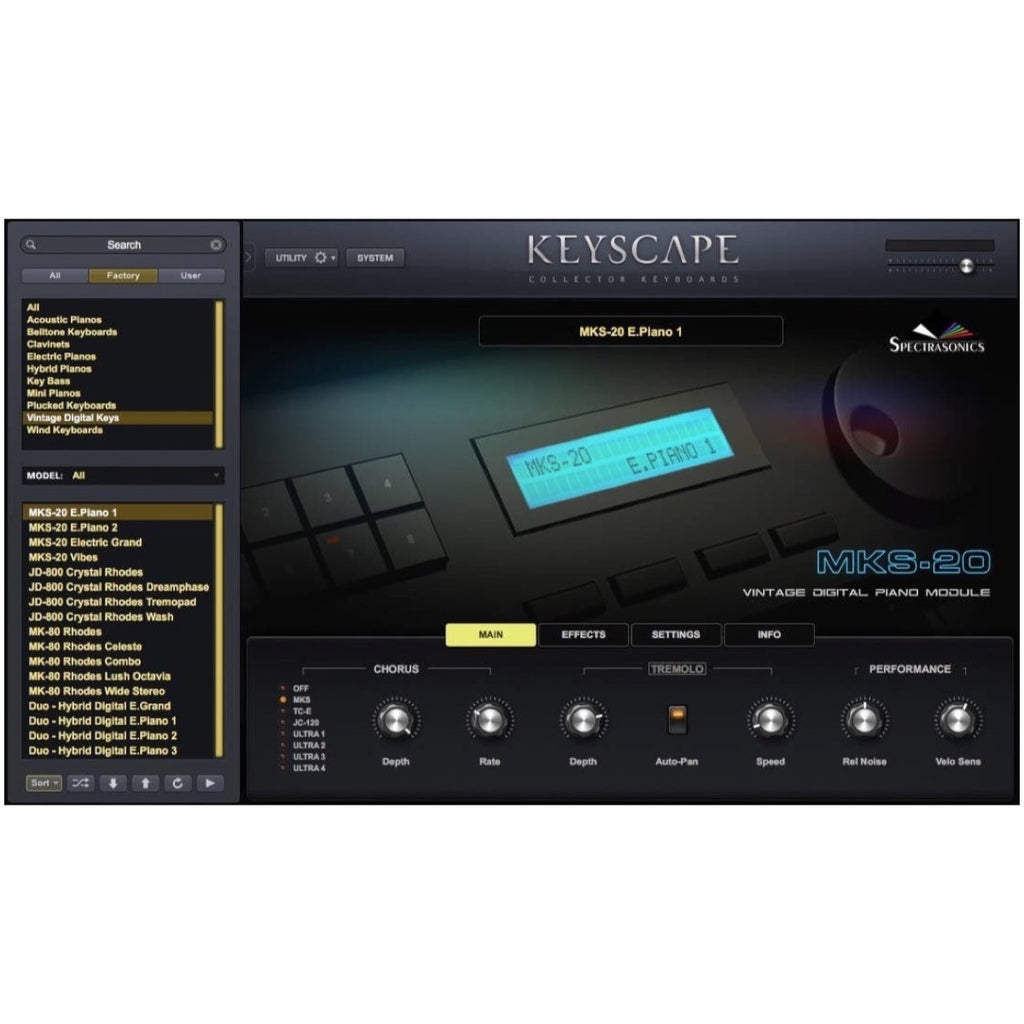 Spectrasonics Keyscape Keyboard Instrument Plug-In Software