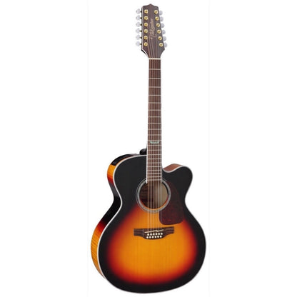 Takamine GJ72CE Jumbo Cutaway Acoustic-Electric Guitar, 12-String, Brown Sunburst