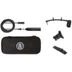 Audio-Technica ATM350UcW Cardioid Condenser Clip-on Instrument Microphone with Universal Mounting System for UniPak