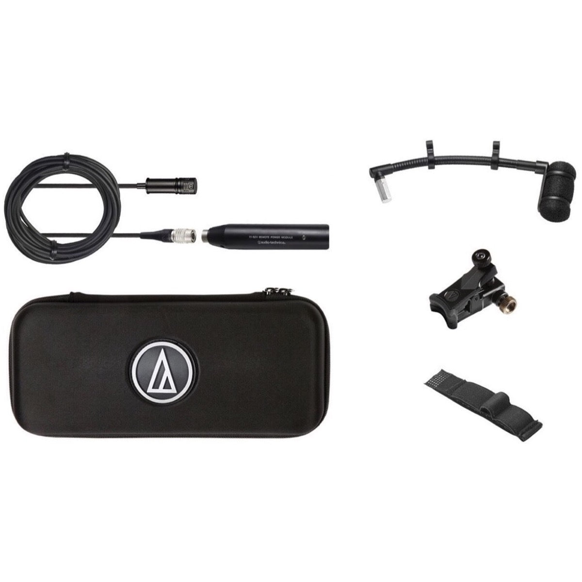 Audio-Technica ATM350UcW Cardioid Condenser Clip-on Instrument Microphone with Universal Mounting System for UniPak