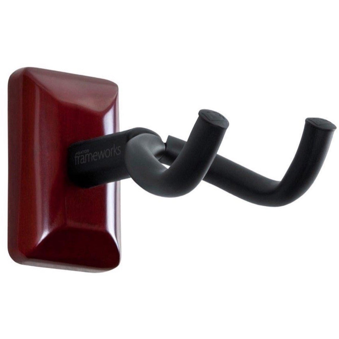 Gator Frameworks Wall Mount Guitar Hanger, Cherry