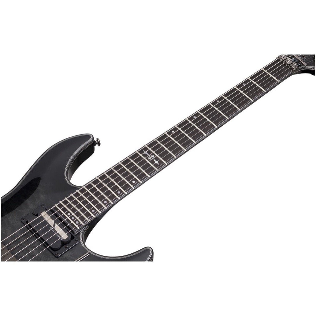 Schecter Hellraiser Hybrid C-1FRS Electric Guitar, Transparent Black Burst