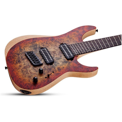 Schecter Reaper 7MS Electric Guitar, 7-String, Inferno Burst