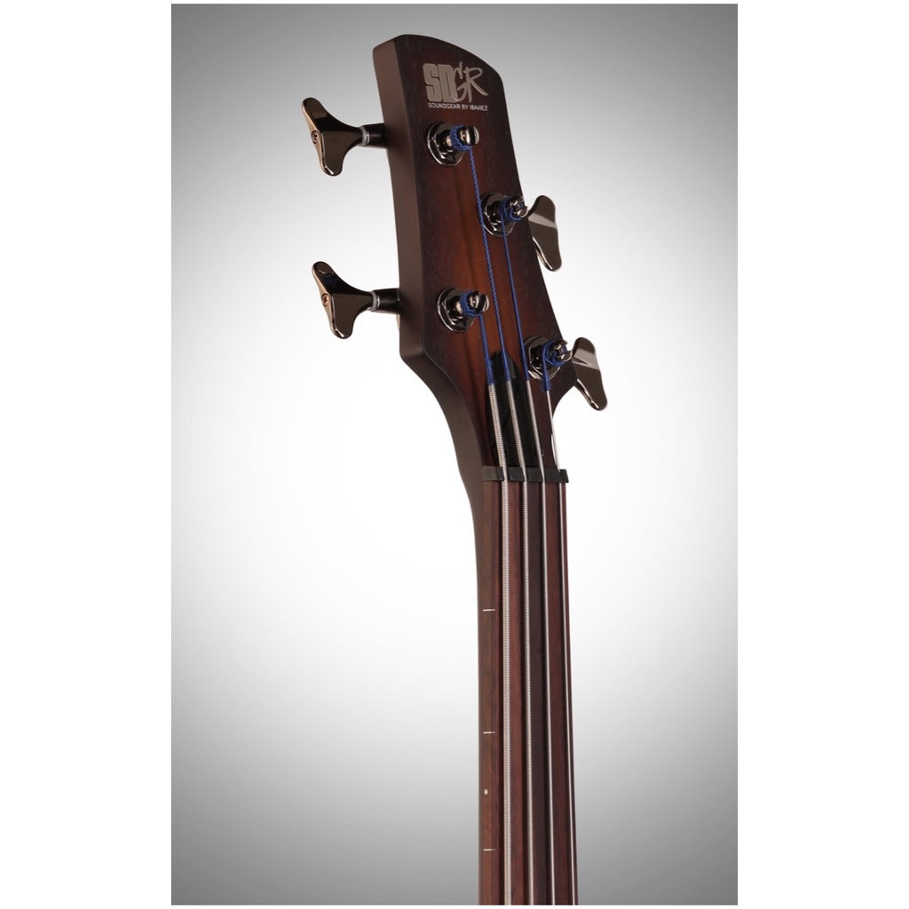 Ibanez SRF700 Portamento Fretless Electric Bass, Brown Burst Flat