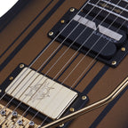 Schecter Synyster Custom S Electric Guitar, Black with Silver Stripes, 1741