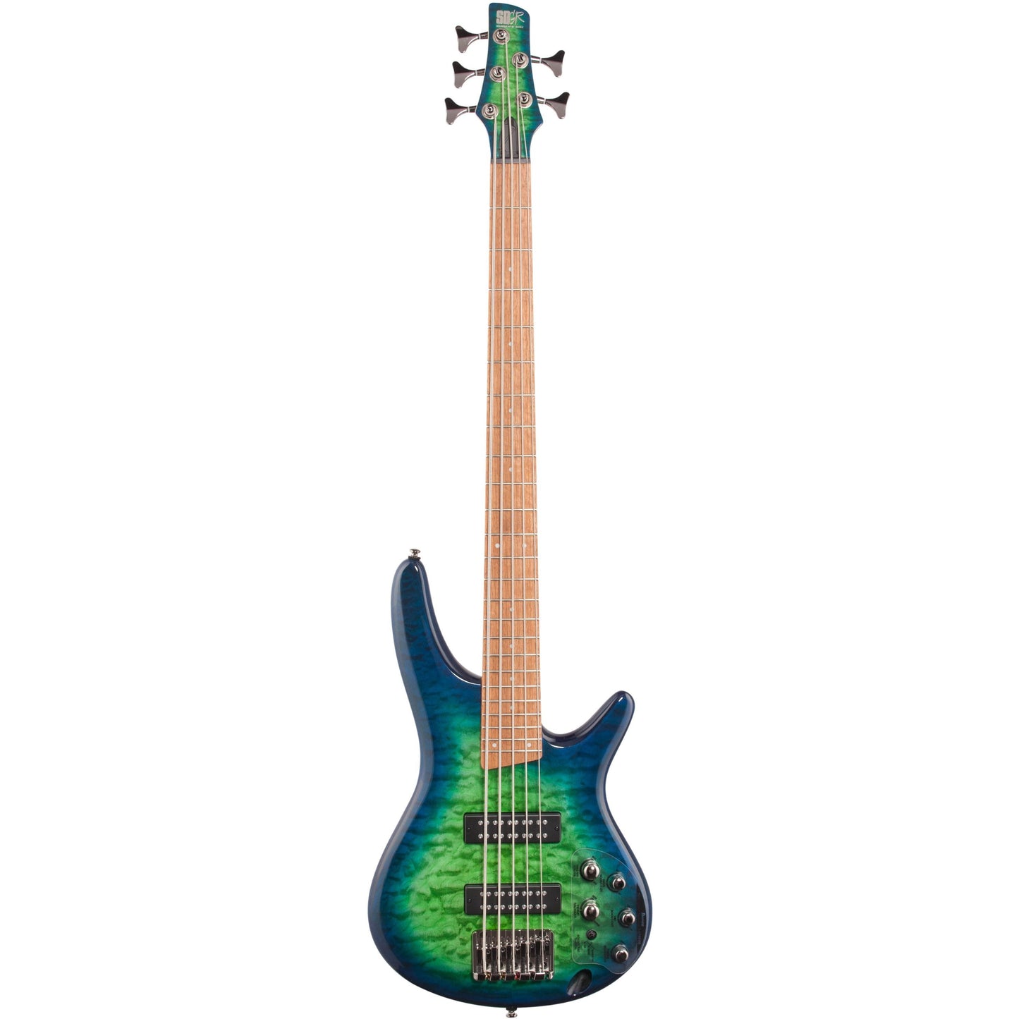 Ibanez SR405EQM Electric Bass, 5-String, Surreal Blue Burst