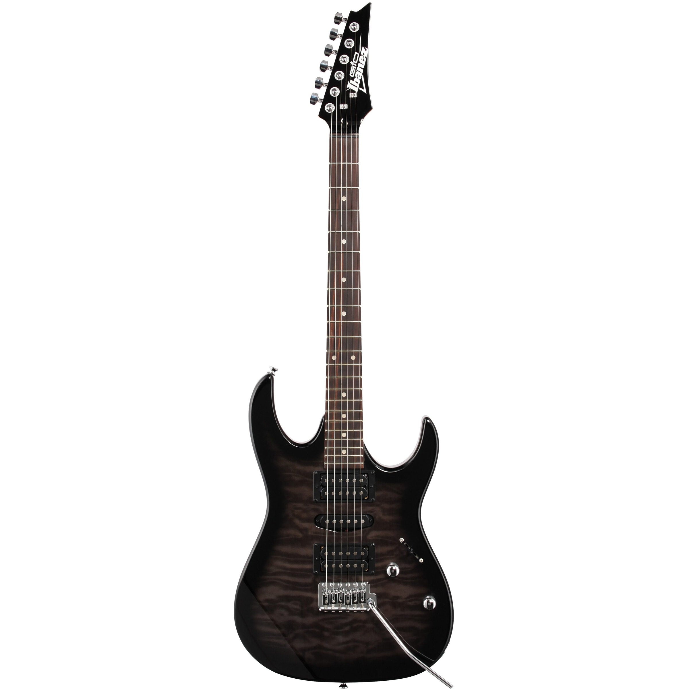 Ibanez GRX70QA Electric Guitar, Transparent Black Sunburst