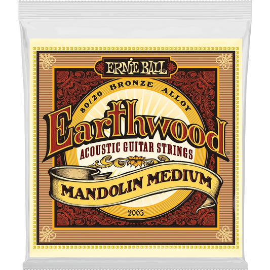 Ernie Ball Medium Earthwood 80/20 Bronze Loop End Mandolin Strings 10-36 Gauge
