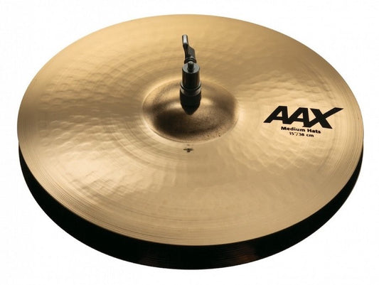 Sabian AAX Medium Hi-Hat Cymbals (Pair), Brilliant Finish, 15 Inch