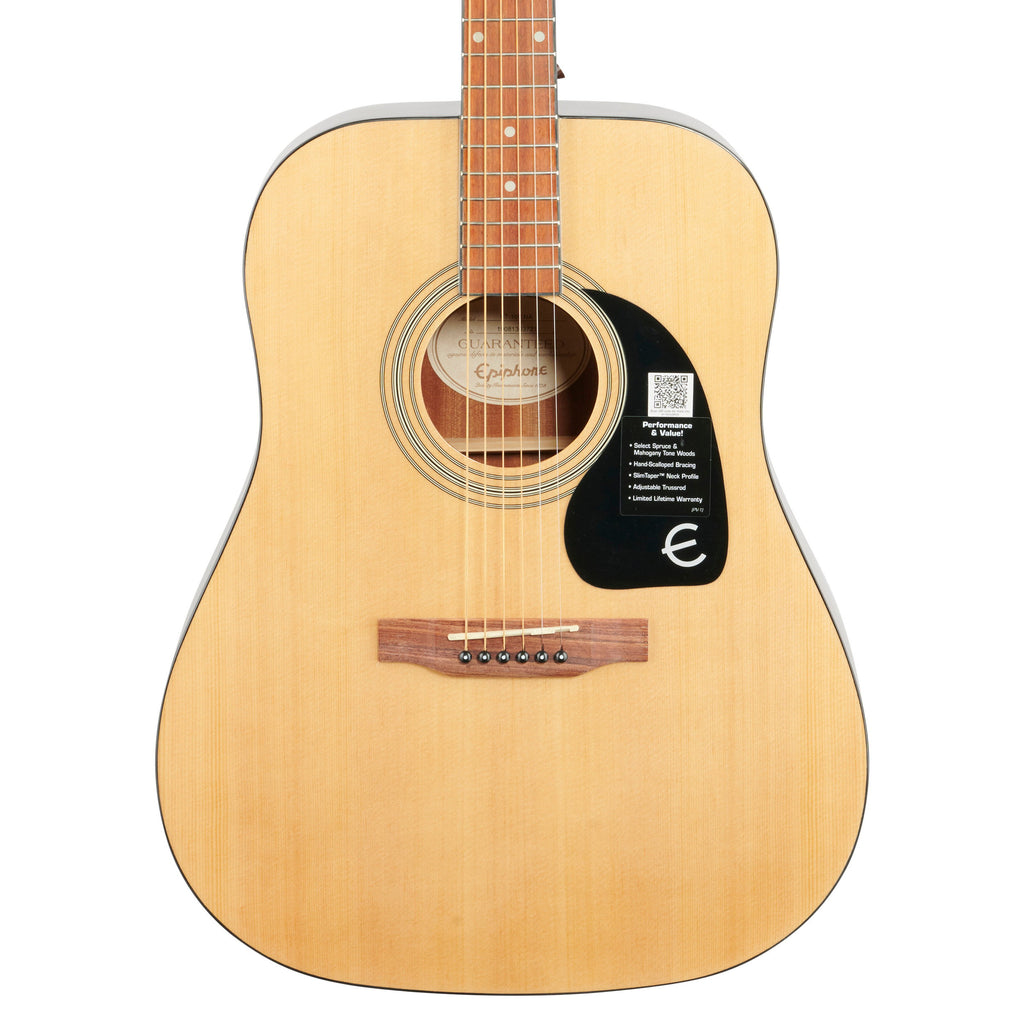 Epiphone FT-100 Acoustic Guitar Player Pack (with Gig Bag), Natural