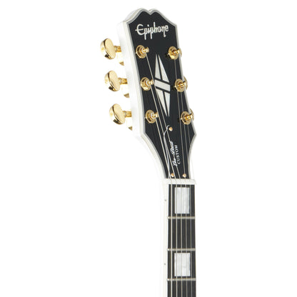 Epiphone Les Paul Custom Electric Guitar, Alpine White (with Case)