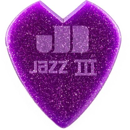 Dunlop Kirk Hammett Jazz III Guitar Picks, Purple, 6-Pack