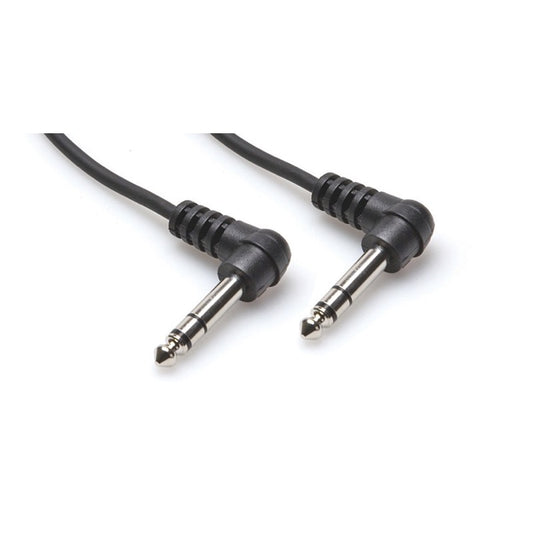Hosa CSS100 Series 1/4 Inch TRS to 1/4 Inch TRS Right Angle Interconnect Cable, CSS-105RR, 5 Foot