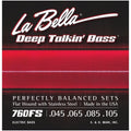 La Bella Deep Talkin Flatwound Stainless Steel Electric Bass Strings, 760FS, 45-105, Standard