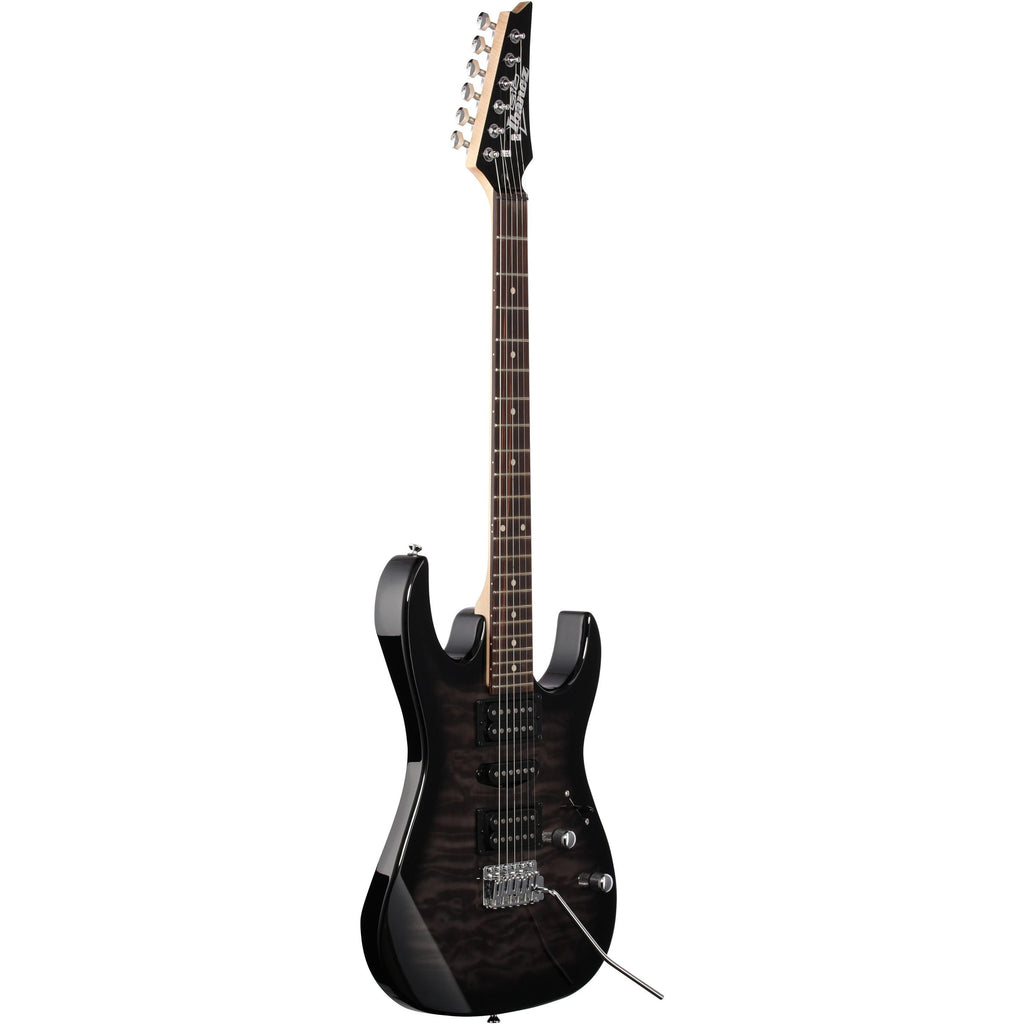 Ibanez GRX70QA Electric Guitar, Transparent Black Sunburst