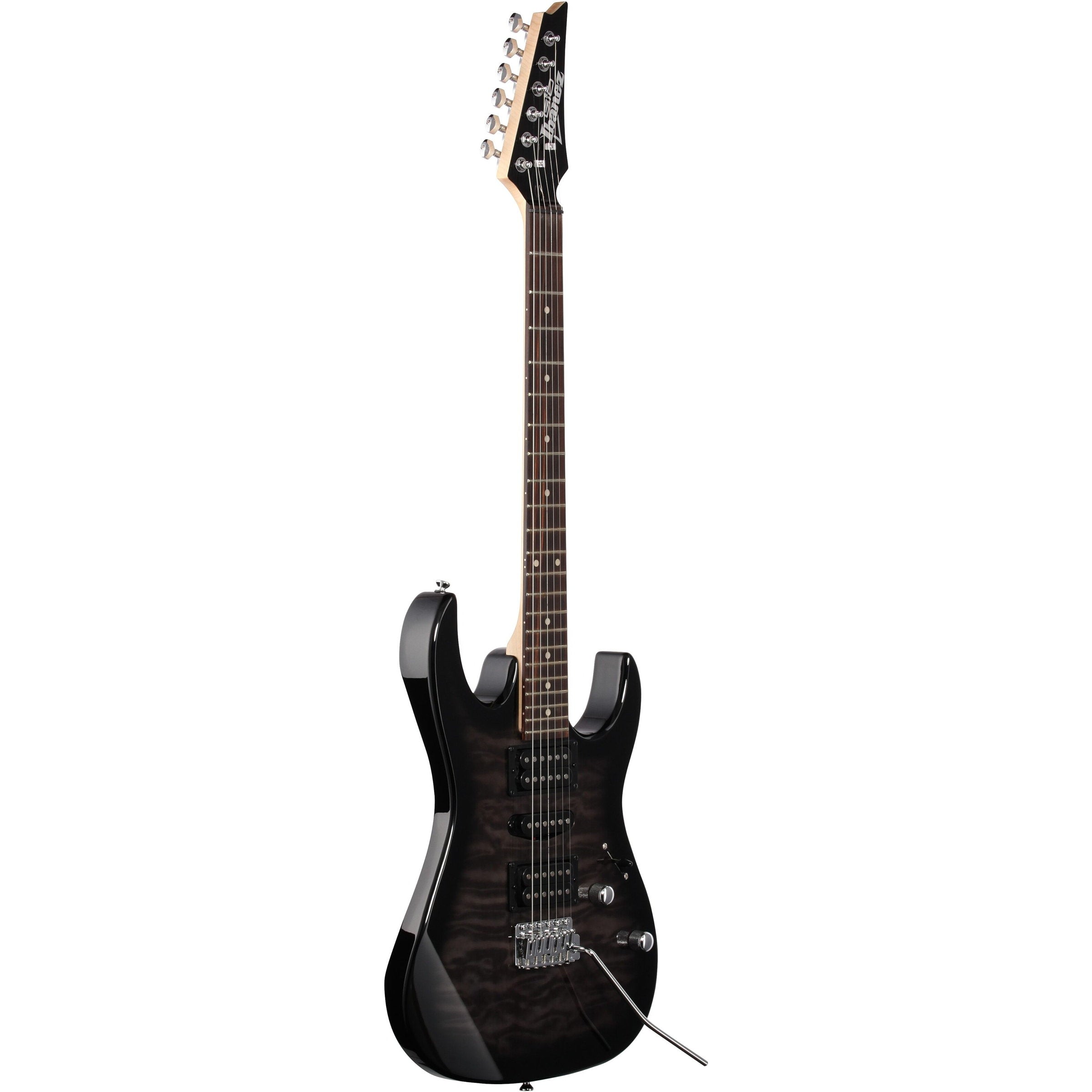 Ibanez GRX70QA Electric Guitar, Transparent Black Sunburst
