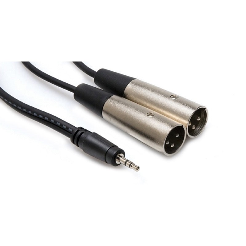 Hosa 1/8 Inch to Dual XLR Male Stereo Breakout Cable, CYX-403M, 3 Meters