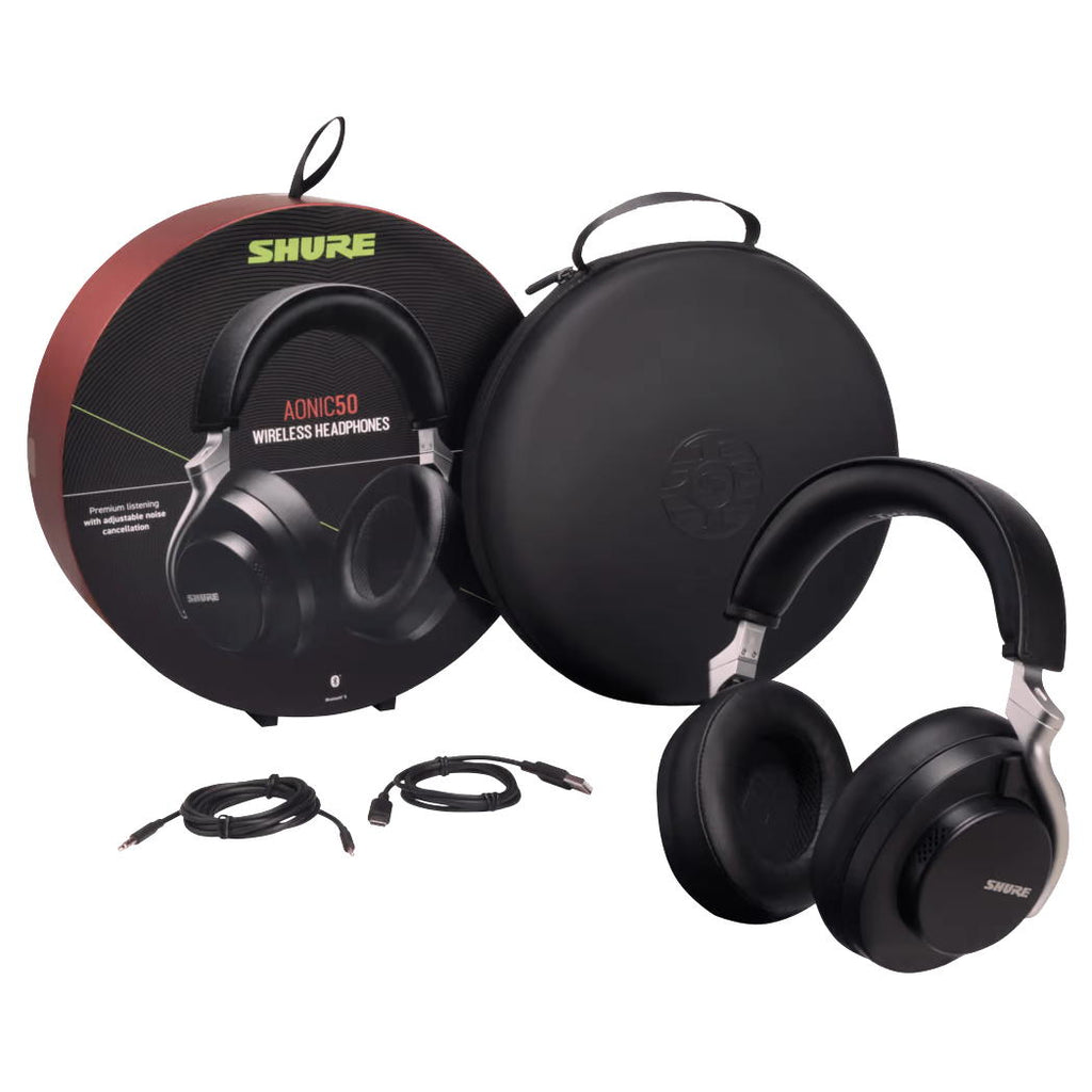 Shure AONIC 50 Wireless Noise-Cancelling Headphones, Black, Open Box (Very Good)