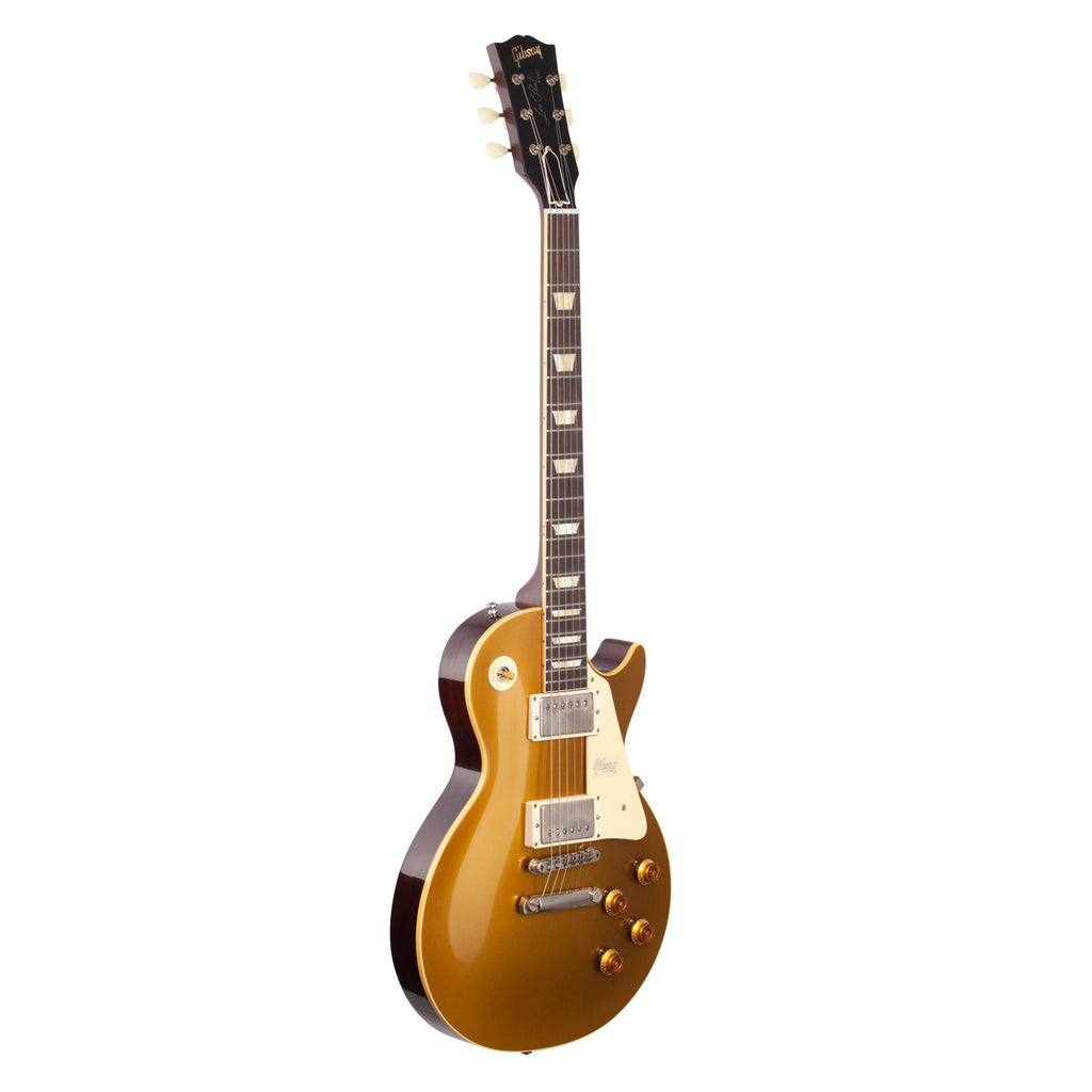 Gibson Custom 57 Les Paul Standard Goldtop VOS Electric Guitar, Gold Top with Dark Back