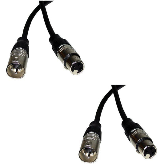 CBI LowZ Microphone Cable with Neutrik Connectors, 2-Pack, 10 Foot