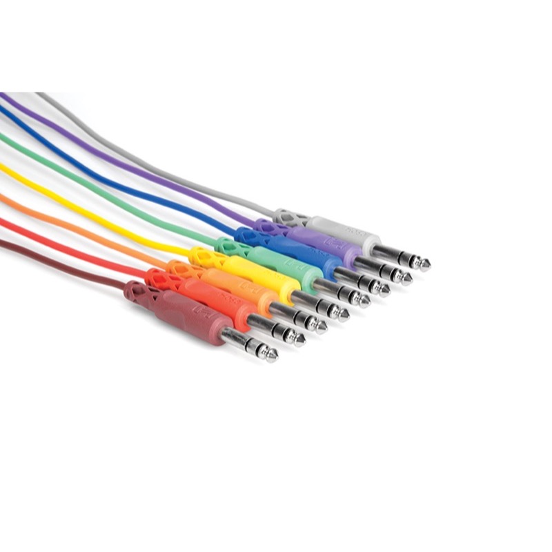 Hosa Balanced Patch Cables (1/4 Inch TRS to 1/4 Inch TRS), CSS-830, 1'