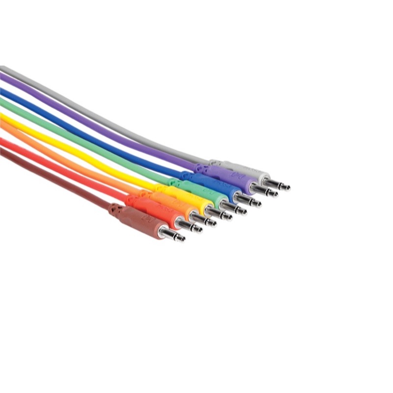 Hosa Unbalanced Patch Cables (3.5 mm TS to Same), CMM-815, 6 Inch