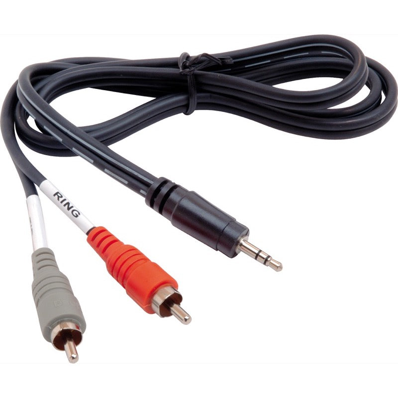 Hosa 1/8 Inch Stereo to Dual RCA Cable, CMR206, 6 Foot