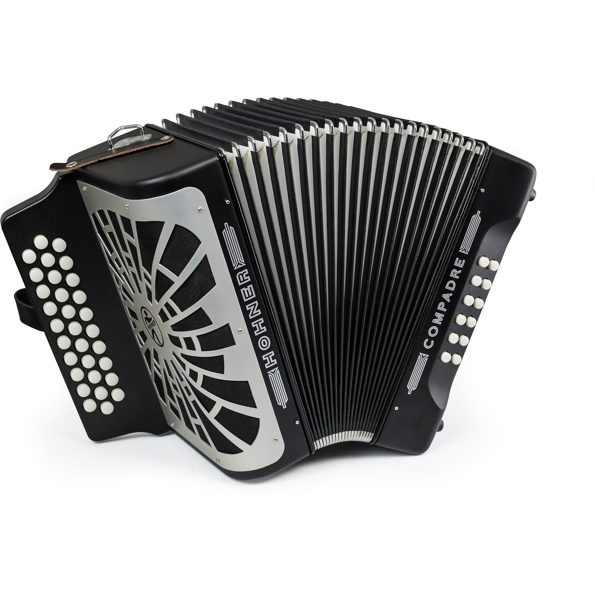 Hohner Compadre Accordion (with Gig Bag), Black, G/C/F, with Gig Bag
