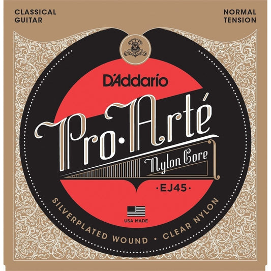 D'Addario Pro Arte Classical Guitar Strings, EJ45, Normal Tension