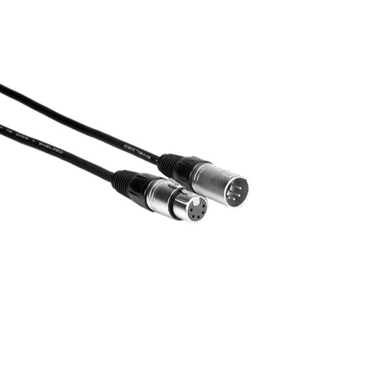Hosa DMX512 Cable, XLR5-M to XLR5-F, 4-Conductor, DMX-010, 10 Foot