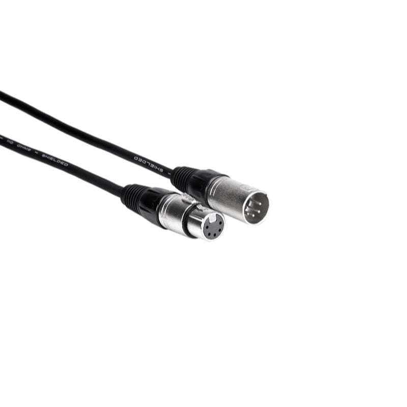 Hosa DMX512 Cable, XLR5-M to XLR5-F, 4-Conductor, DMX-503, 3 Foot