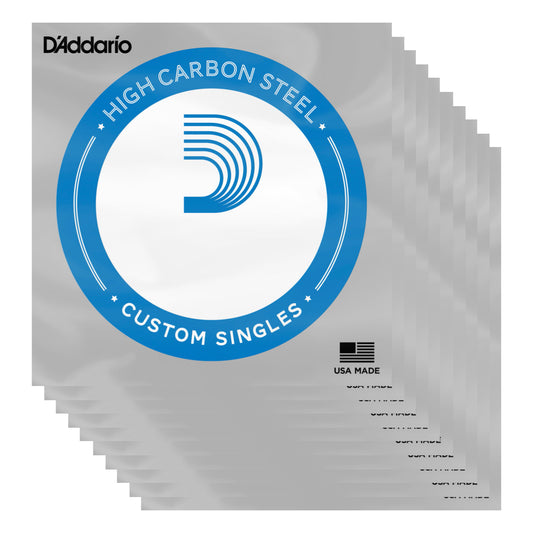 D'Addario PL015 10-Pack of Single Plain Guitar Strings