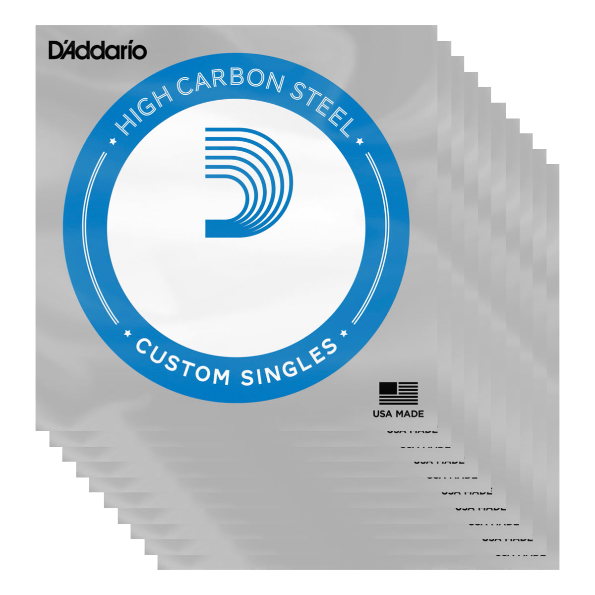 D'Addario PL010 10-Pack of Single Plain Guitar Strings